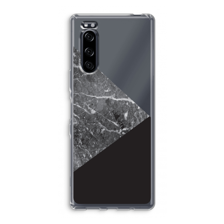 Combinatie marmer: Sony Xperia 5 Transparant Hoesje