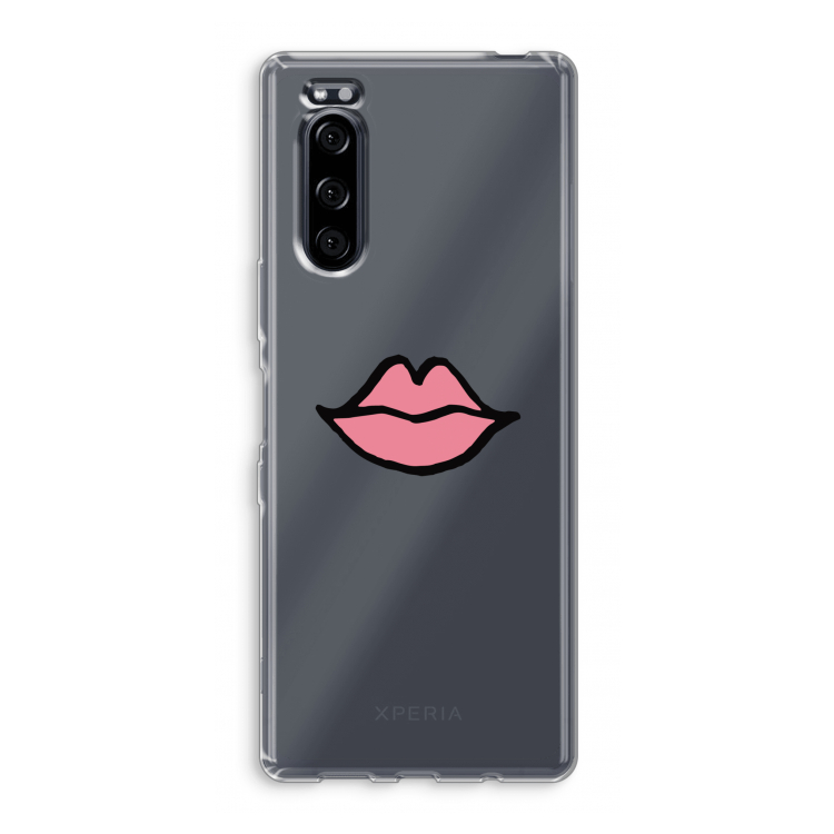 Kusje: Sony Xperia 5 Transparant Hoesje