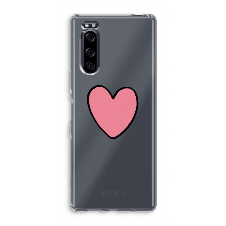 Hartje: Sony Xperia 5 Transparant Hoesje