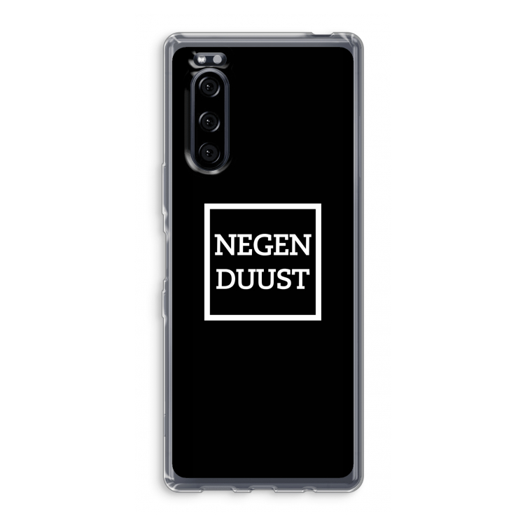 Negenduust black: Sony Xperia 5 Transparant Hoesje