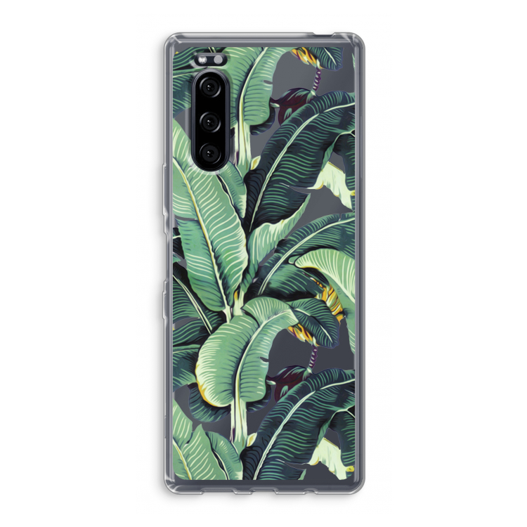 Bananenbladeren: Sony Xperia 5 Transparant Hoesje