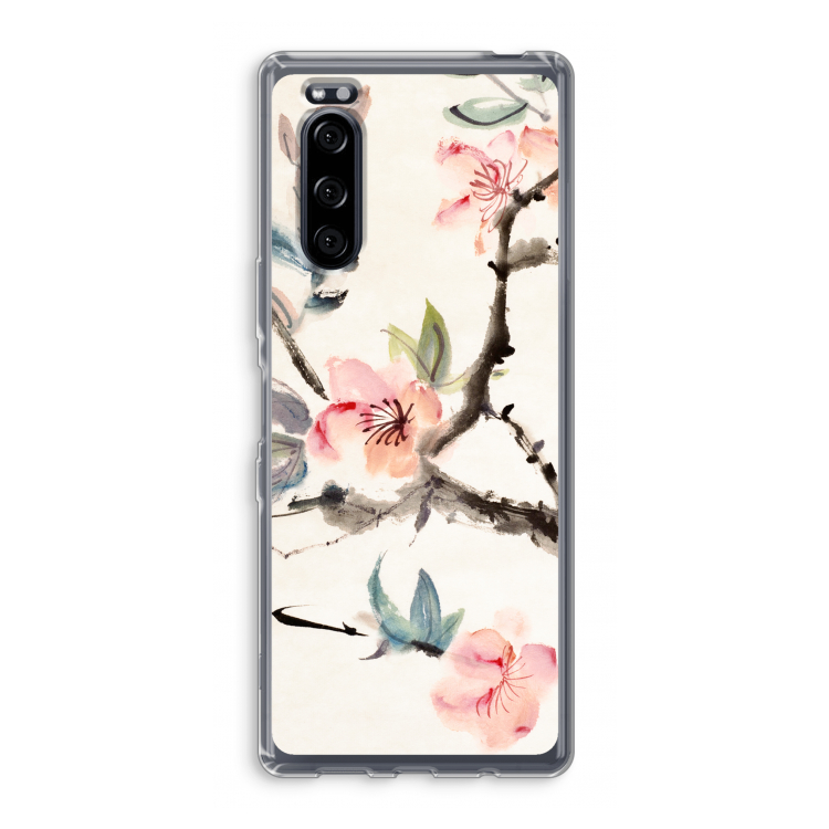Japanse bloemen: Sony Xperia 5 Transparant Hoesje