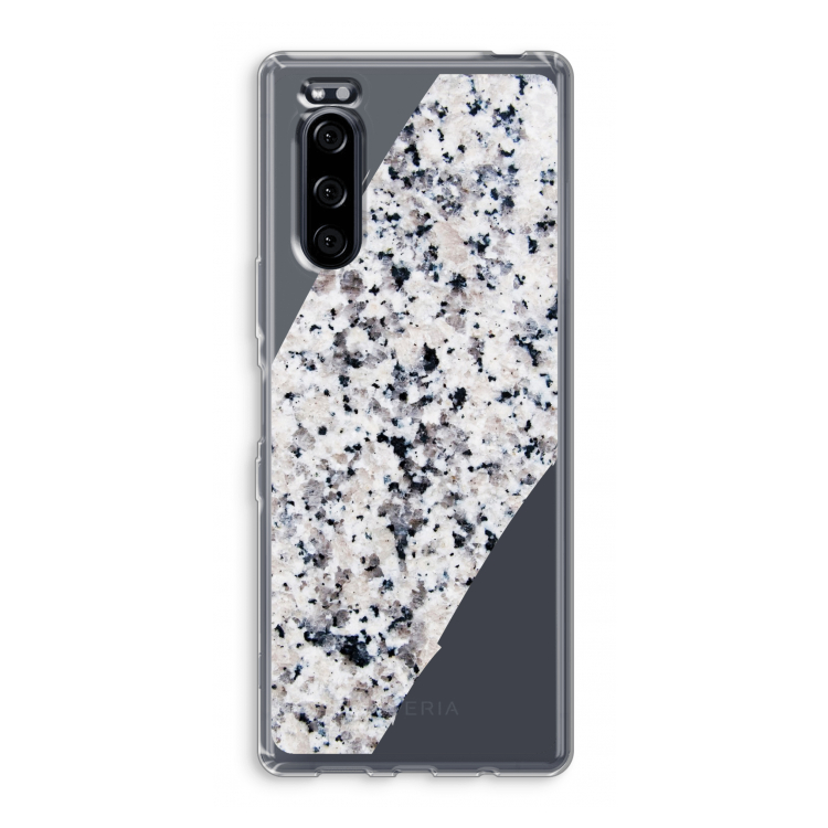 Gespikkelde marmer: Sony Xperia 5 Transparant Hoesje