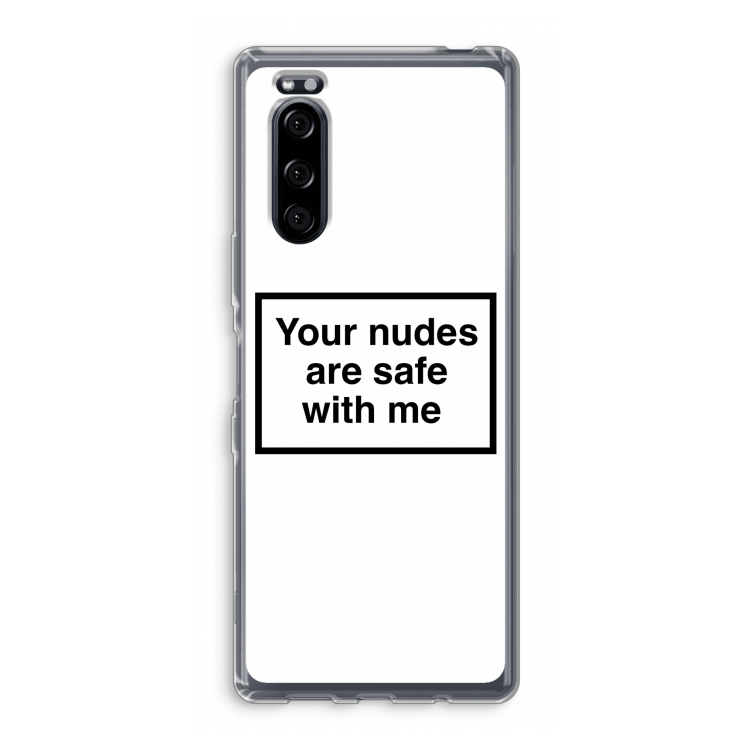 Safe with me: Sony Xperia 5 Transparant Hoesje