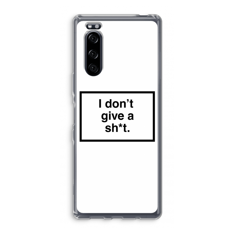 Don't give a shit: Sony Xperia 5 Transparant Hoesje
