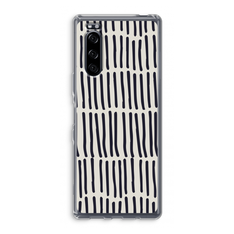 Moroccan stripes: Sony Xperia 5 Transparant Hoesje