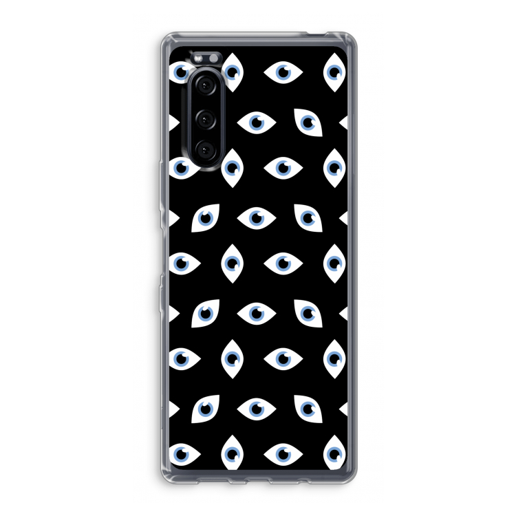 Eyes pattern: Sony Xperia 5 Transparant Hoesje