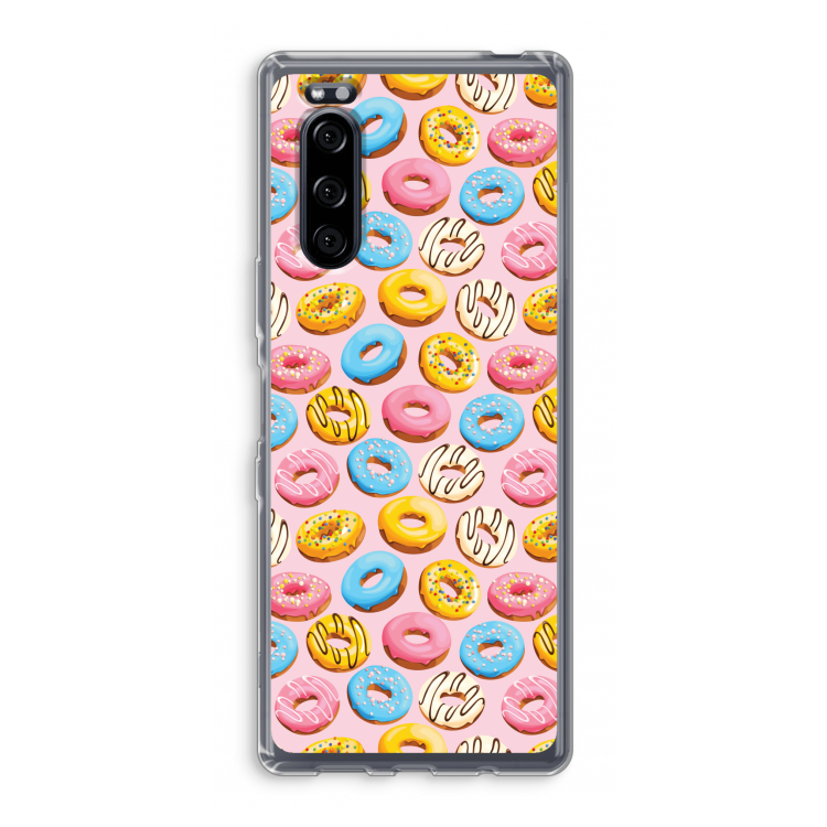 Pink donuts: Sony Xperia 5 Transparant Hoesje