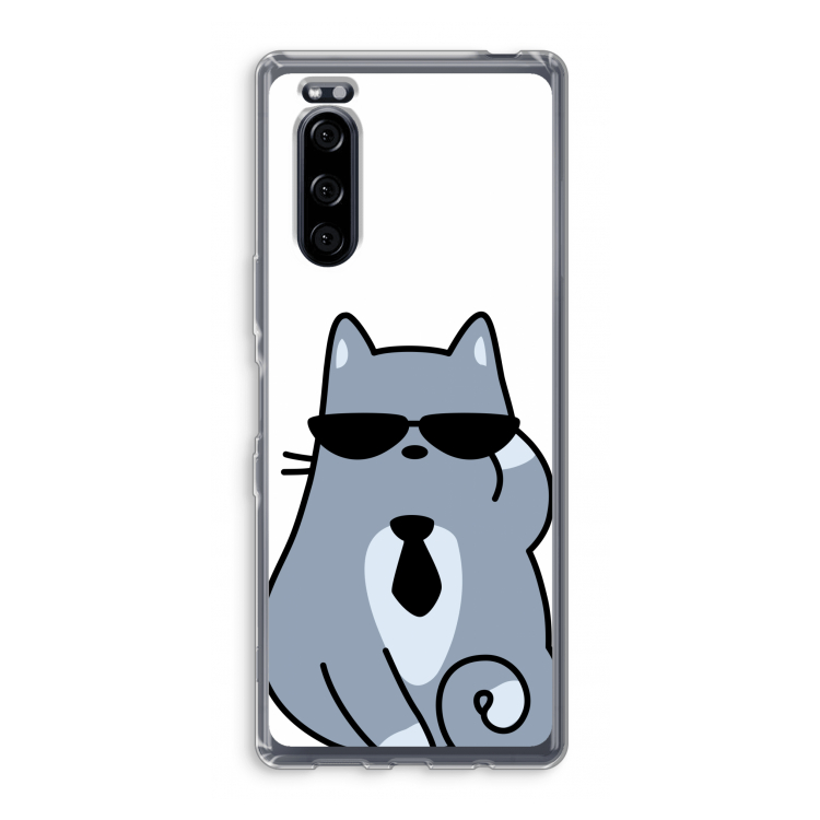 Cool cat: Sony Xperia 5 Transparant Hoesje