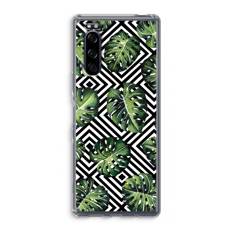 Geometrische jungle: Sony Xperia 5 Transparant Hoesje