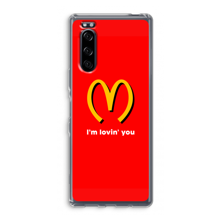 I'm lovin' you: Sony Xperia 5 Transparant Hoesje