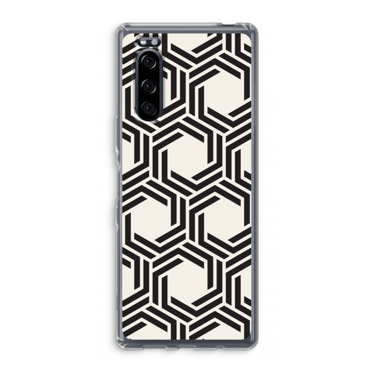 Geometrisch patroon: Sony Xperia 5 Transparant Hoesje