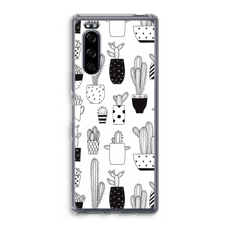 Cactusmotief: Sony Xperia 5 Transparant Hoesje