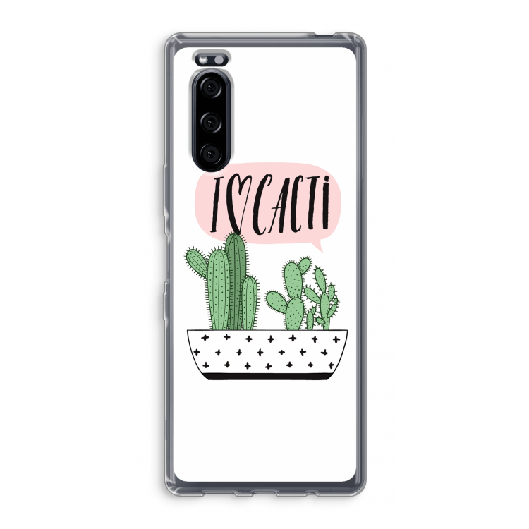 I love cacti: Sony Xperia 5 Transparant Hoesje