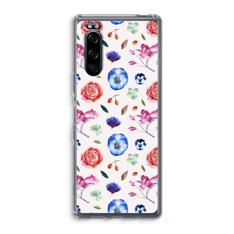 Bloemetjes: Sony Xperia 5 Transparant Hoesje