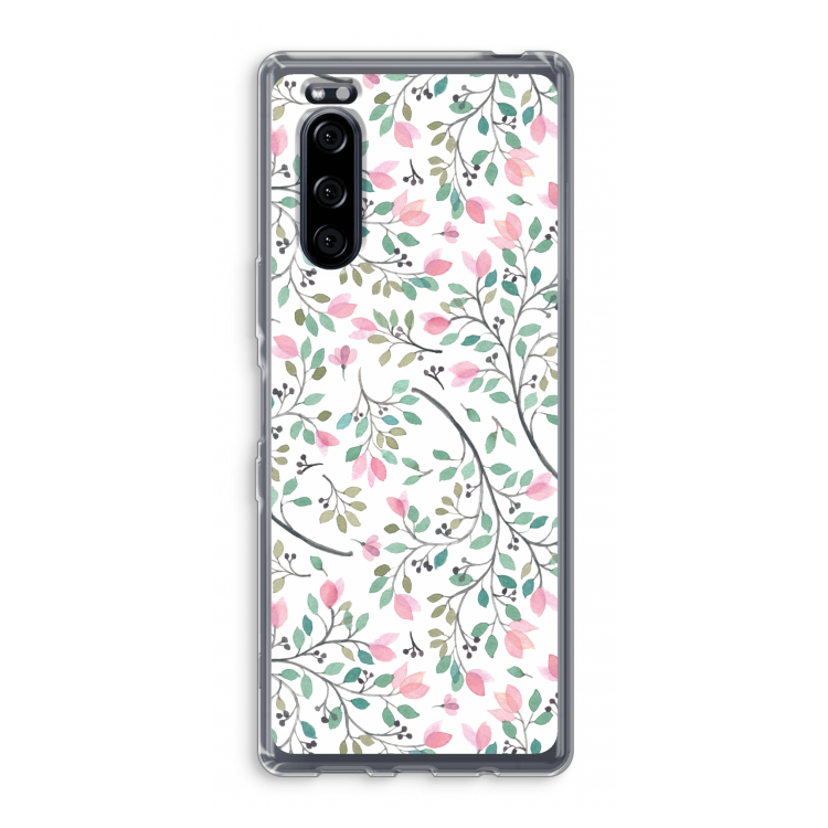 Sierlijke bloemen: Sony Xperia 5 Transparant Hoesje
