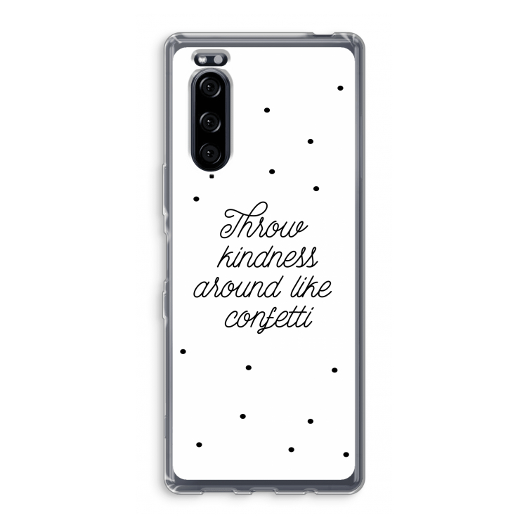Confetti: Sony Xperia 5 Transparant Hoesje