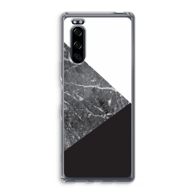 Combinatie marmer: Sony Xperia 5 Transparant Hoesje