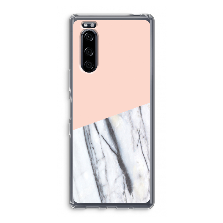 A touch of peach: Sony Xperia 5 Transparant Hoesje