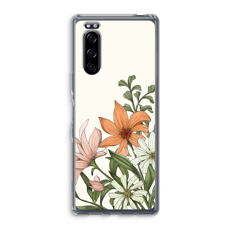 Floral bouquet: Sony Xperia 5 Transparant Hoesje
