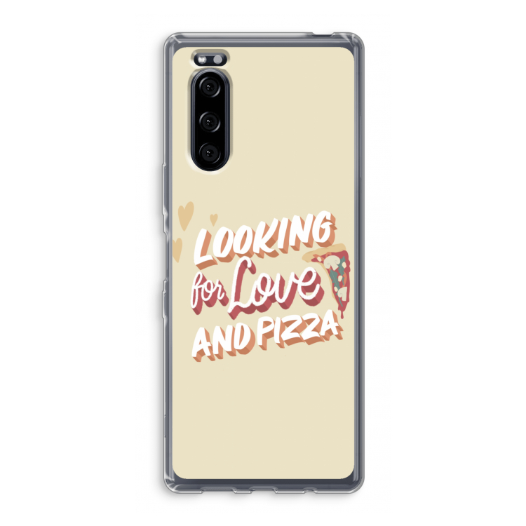 Pizza is the answer: Sony Xperia 5 Transparant Hoesje