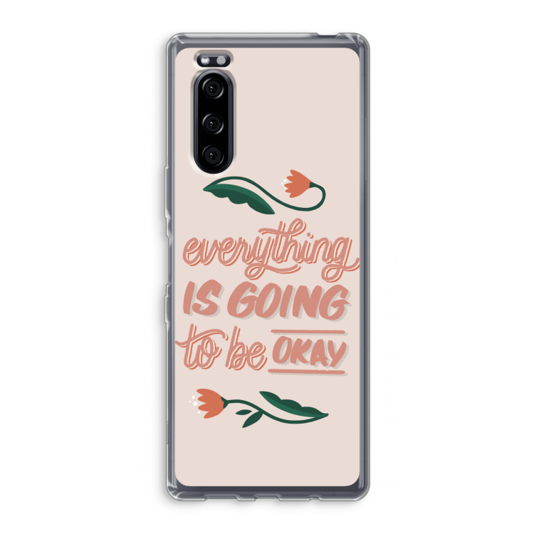 Optimistic flower girl: Sony Xperia 5 Transparant Hoesje