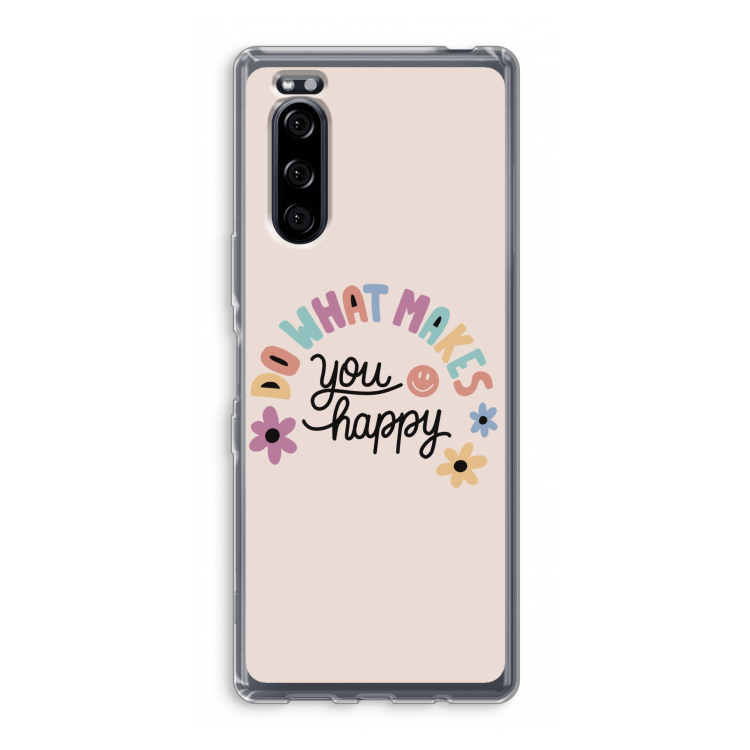 Happy days: Sony Xperia 5 Transparant Hoesje