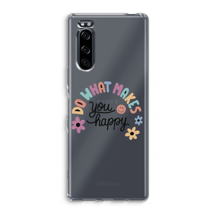 Happy days: Sony Xperia 5 Transparant Hoesje