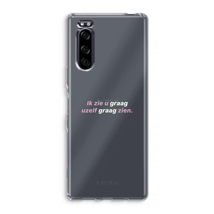 uzelf graag zien: Sony Xperia 5 Transparant Hoesje