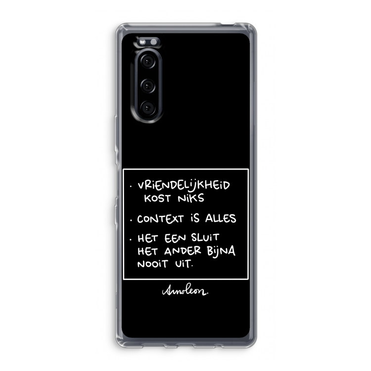 Mijn Motto's: Sony Xperia 5 Transparant Hoesje