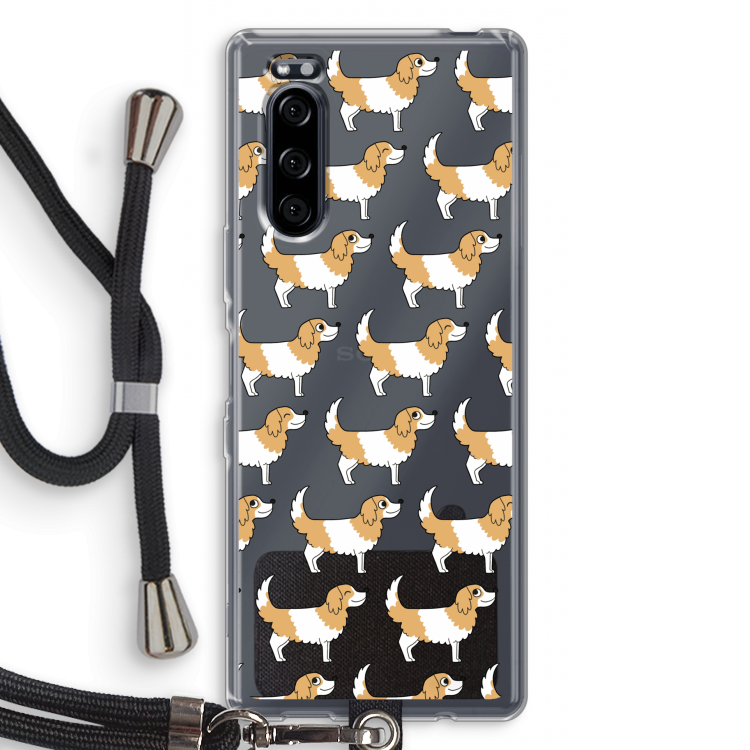 Doggy: Sony Xperia 5 Transparant Hoesje met koord