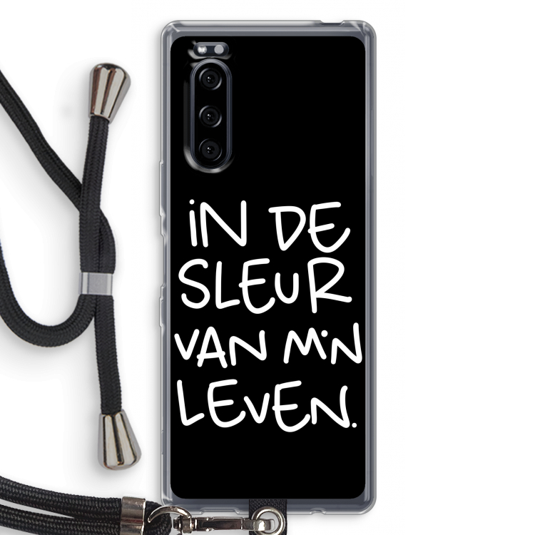 De Sleur: Sony Xperia 5 Transparant Hoesje met koord