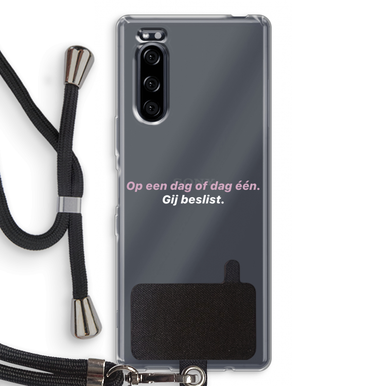 gij beslist: Sony Xperia 5 Transparant Hoesje met koord