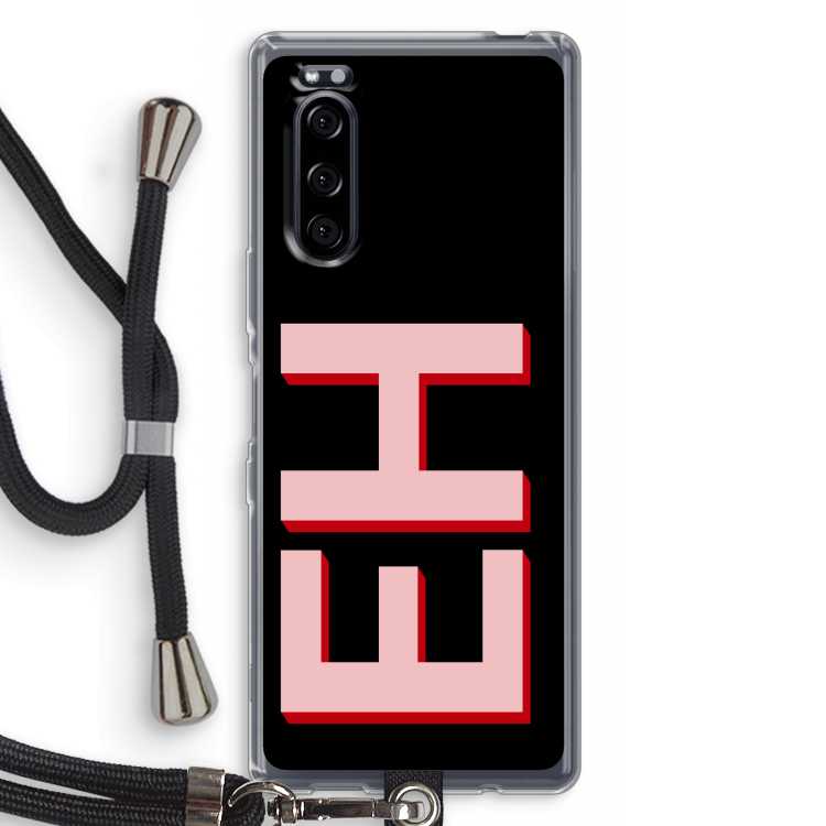 Monogram: Sony Xperia 5 Transparant Hoesje met koord