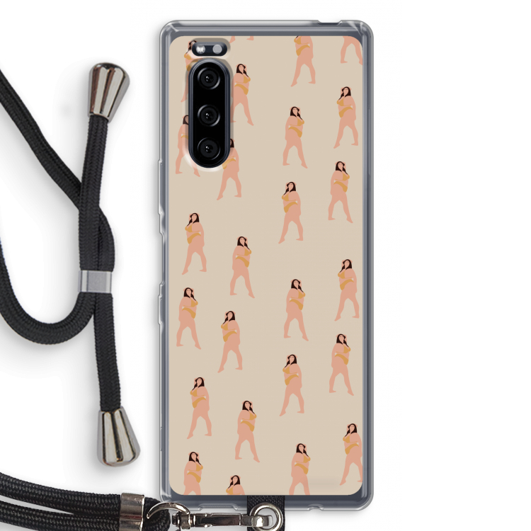 You're so golden: Sony Xperia 5 Transparant Hoesje met koord