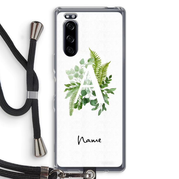 Green Brush: Sony Xperia 5 Transparant Hoesje met koord