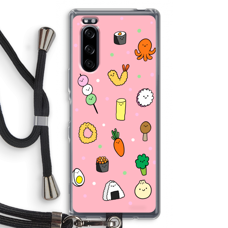 Happy bento friends: Sony Xperia 5 Transparant Hoesje met koord