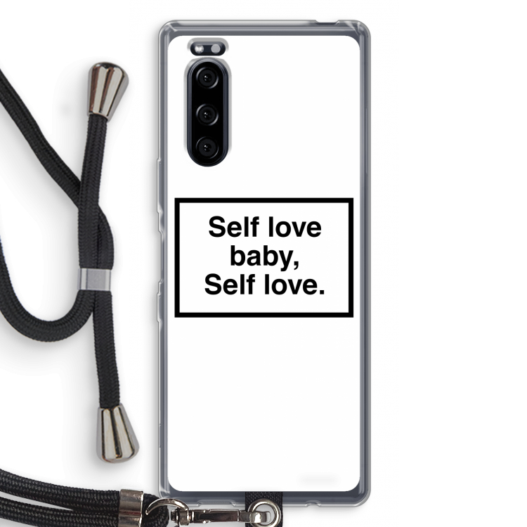 Self love: Sony Xperia 5 Transparant Hoesje met koord