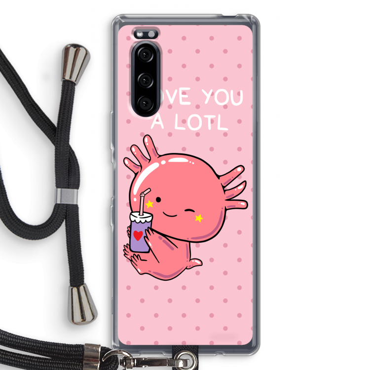 Love You A Lotl: Sony Xperia 5 Transparant Hoesje met koord
