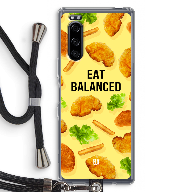 Eat Balanced: Sony Xperia 5 Transparant Hoesje met koord