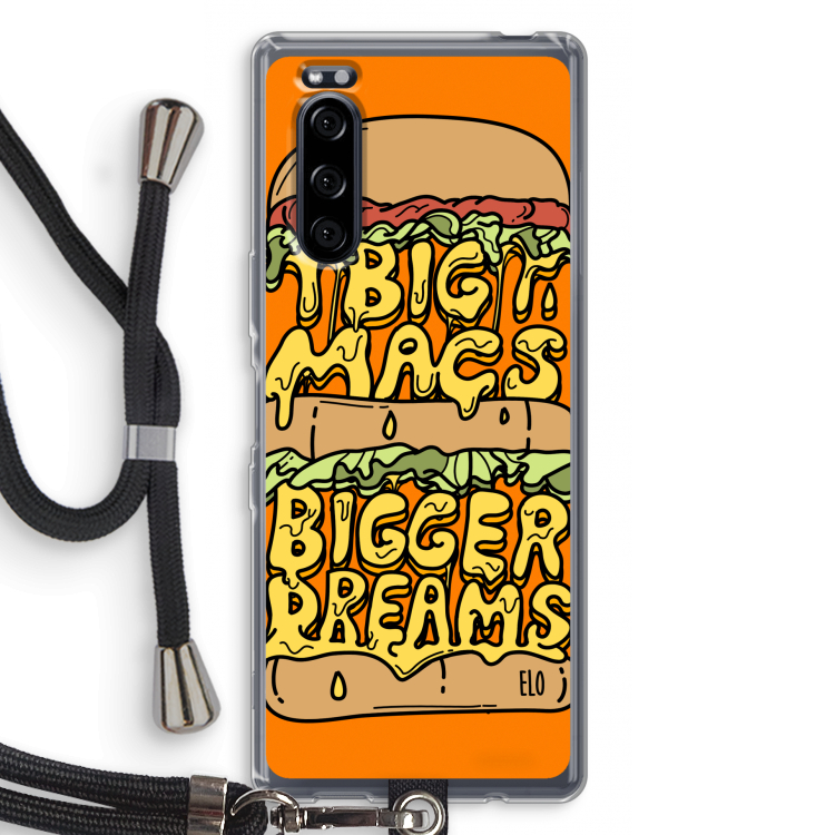 Big Macs Bigger Dreams: Sony Xperia 5 Transparant Hoesje met koord