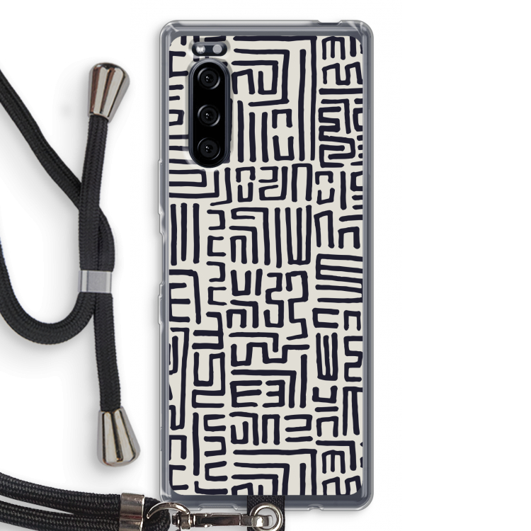 Moroccan Print: Sony Xperia 5 Transparant Hoesje met koord