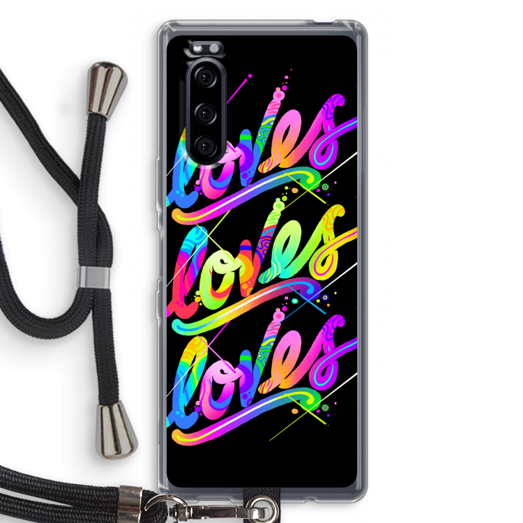 Loves: Sony Xperia 5 Transparant Hoesje met koord