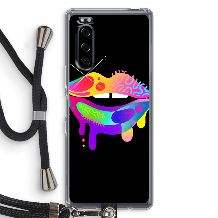 Lip Palette: Sony Xperia 5 Transparant Hoesje met koord