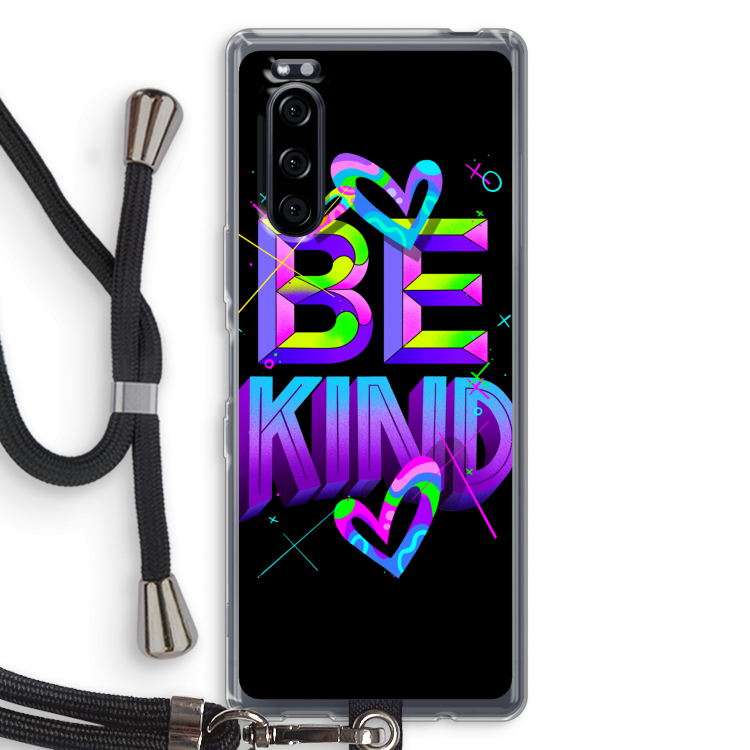 Be Kind: Sony Xperia 5 Transparant Hoesje met koord