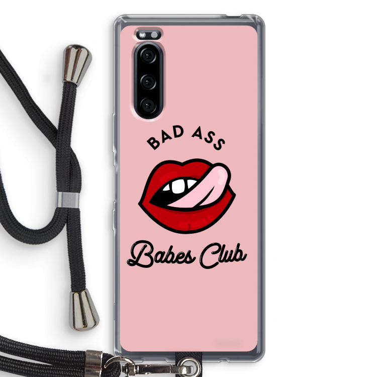 Badass Babes Club: Sony Xperia 5 Transparant Hoesje met koord