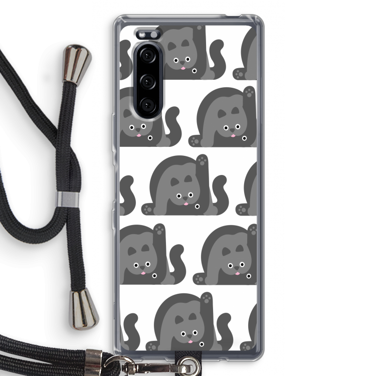 Cats: Sony Xperia 5 Transparant Hoesje met koord