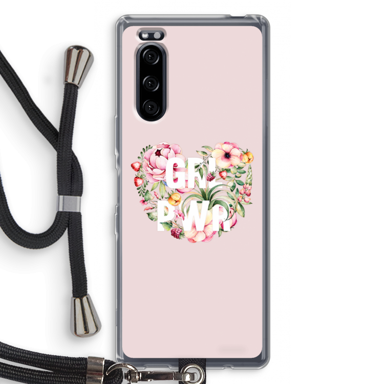 GRL PWR Flower: Sony Xperia 5 Transparant Hoesje met koord