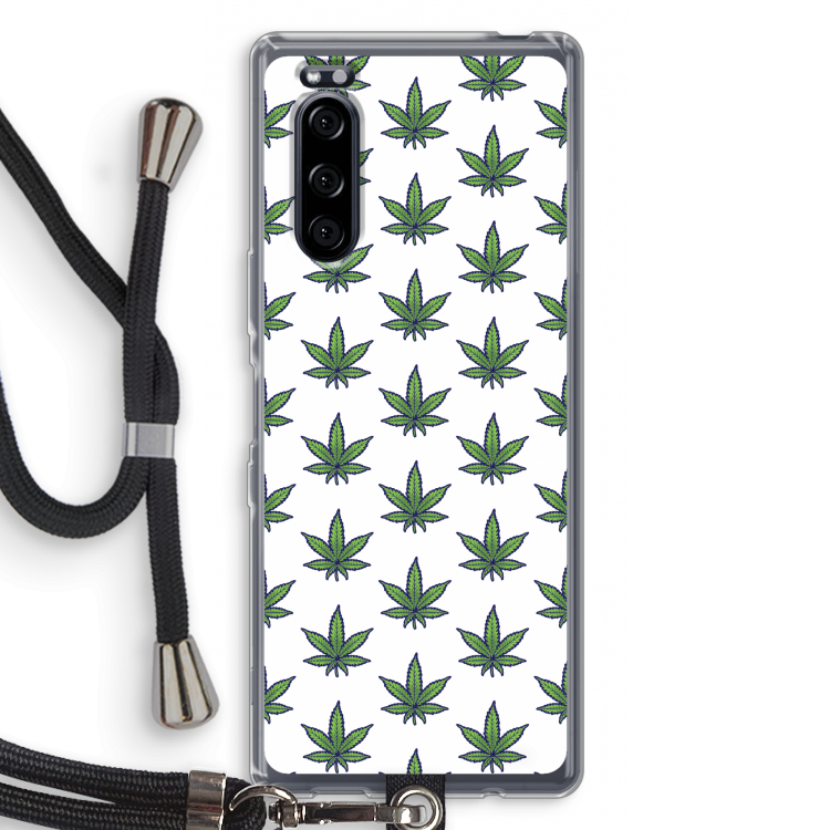 Weed: Sony Xperia 5 Transparant Hoesje met koord