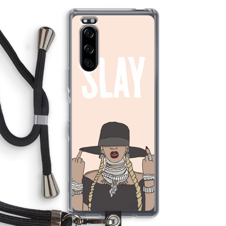 Slay All Day: Sony Xperia 5 Transparant Hoesje met koord